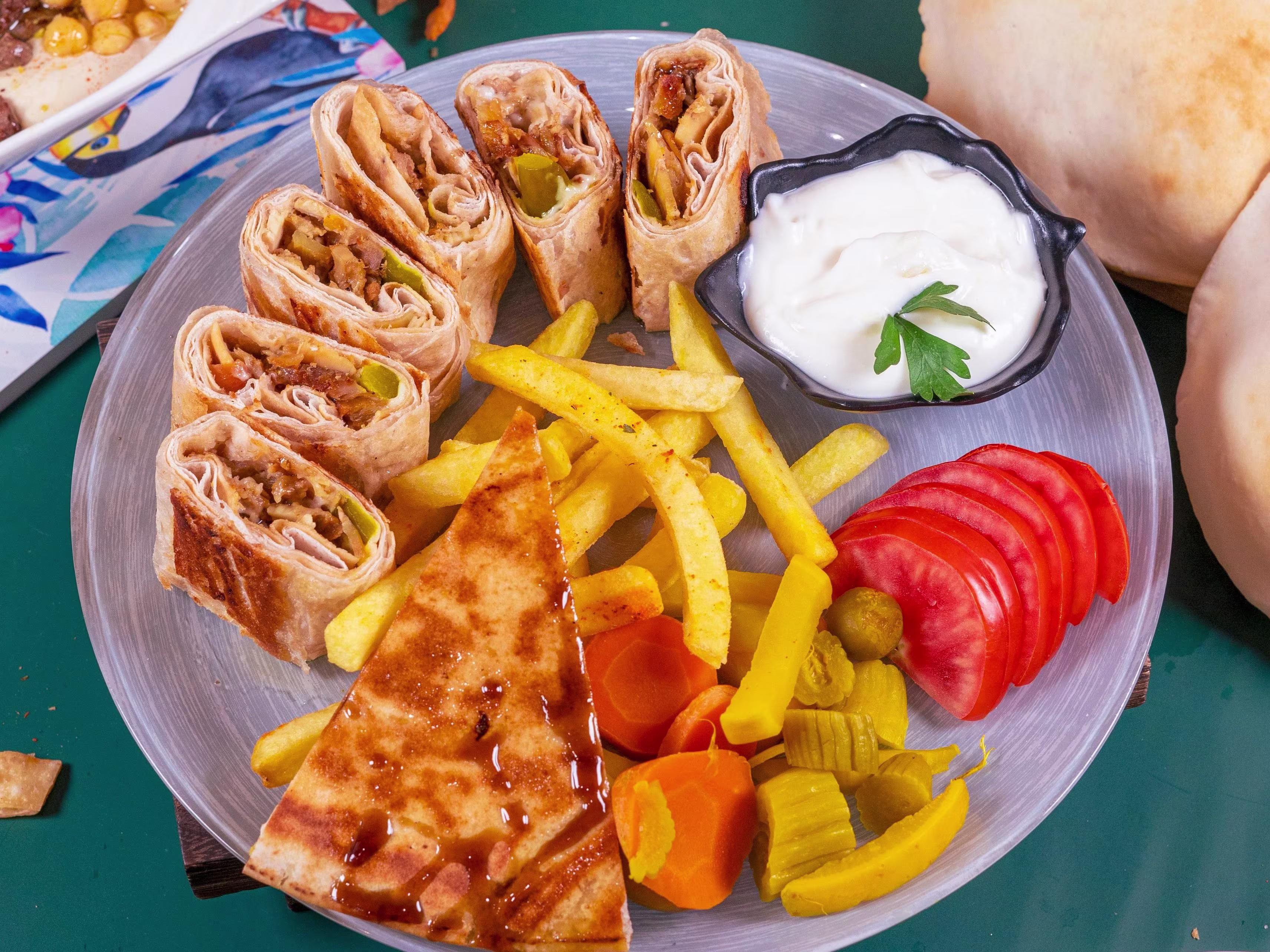 Schawarma mit Pommes