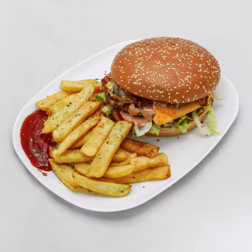 Milano Burger mit Pommes