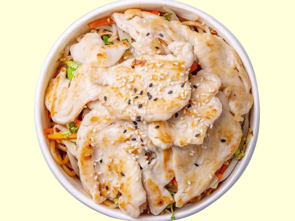 Gegrilltes Huhn Nudel Oder Reis Box