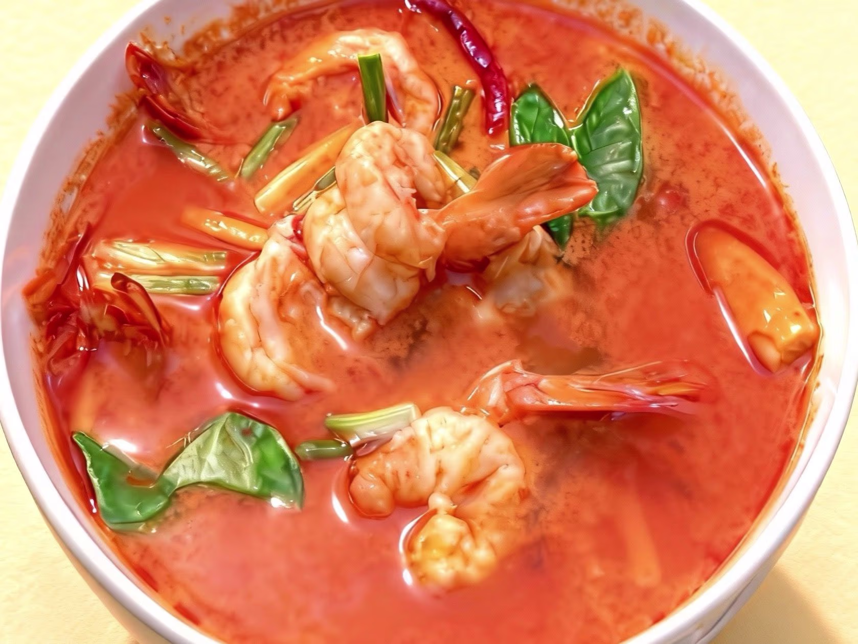 Thai Suppe mit Shrimps