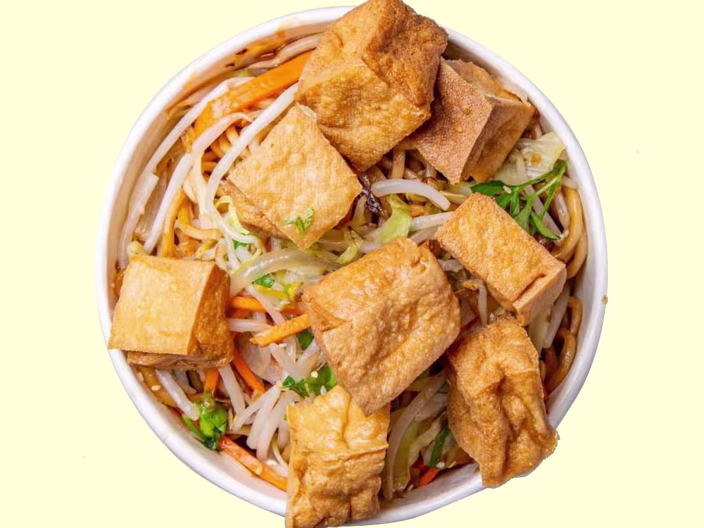 Gemüse mit Tofu Nudel Oder Reis Box