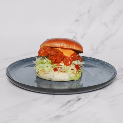 Buffalo Fried Chicken Burger