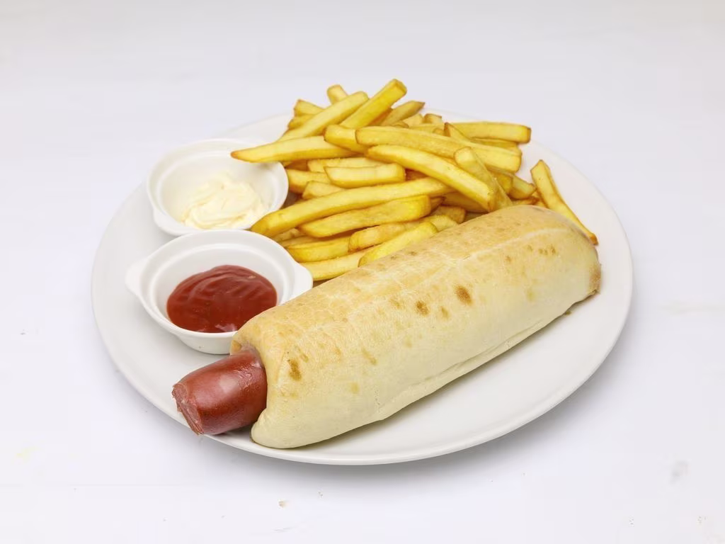 Käsekrainer Hotdog (gestochen)