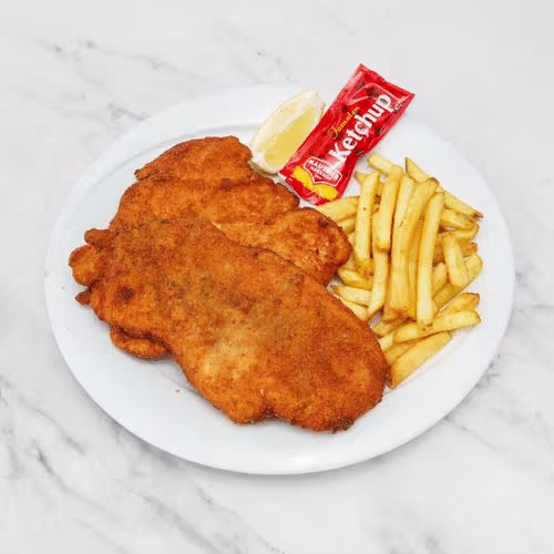 Hühnerschnitzel gebacken