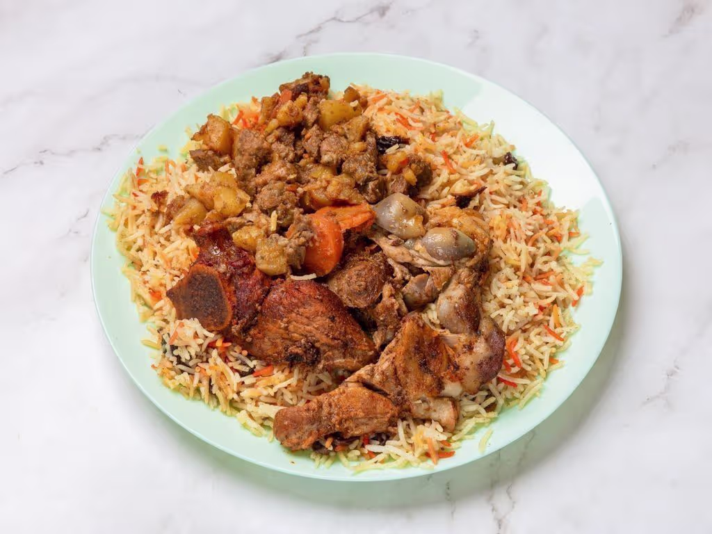 Reis & Suqaar (Lamm & Huhn)