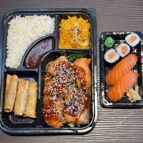 Gegrillter Lachs Bento