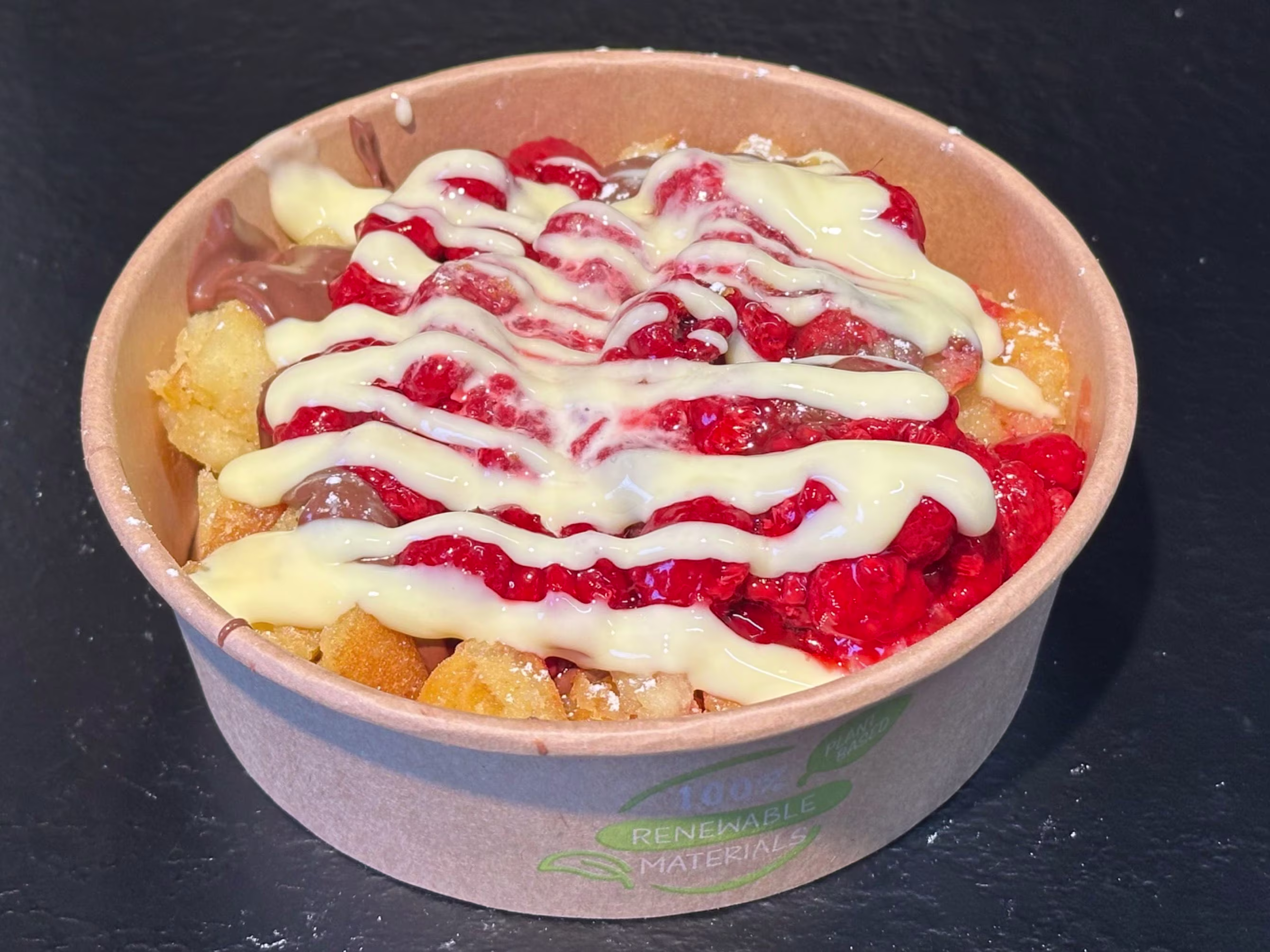 Nutella Himbeere Vanillesoße/Kaiserschmarren