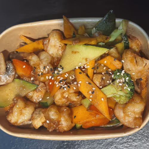 Wok Garnelen