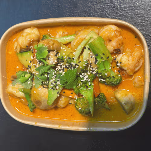 Red Curry Garnelen