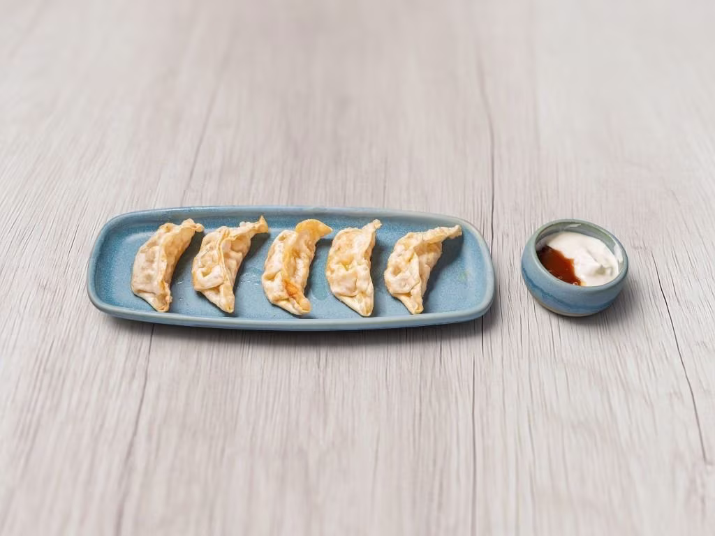 Apfel Gyoza 5 Stück mit Karamell