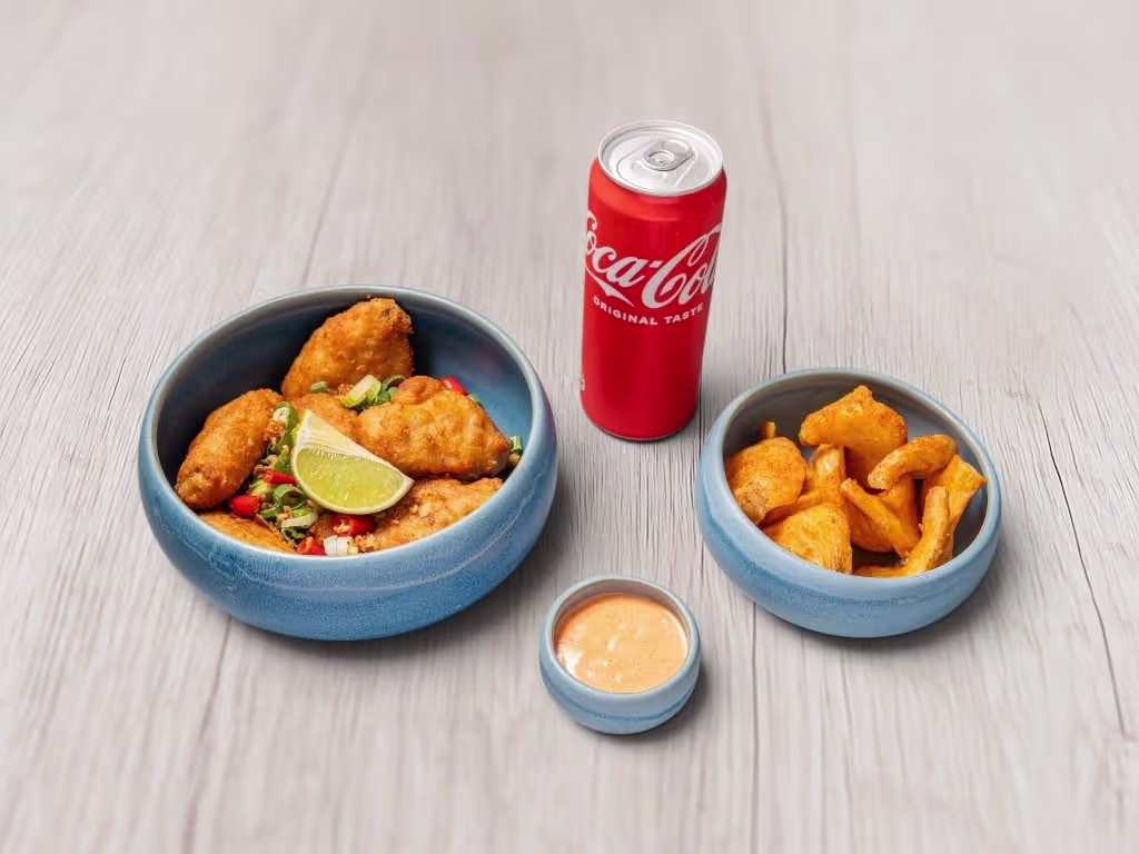 Chicken Tenders Menü mit Fries und Getränk nach Wahl