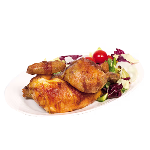 1/2 knuspriges Fandl-Hendl vom Grill