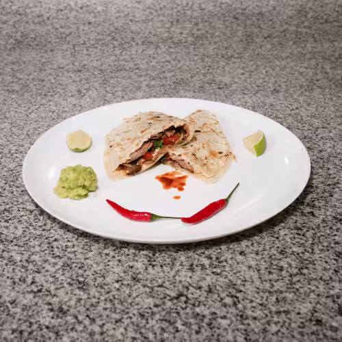 Quesadilla con Carne (Weizentortilla 30cm)