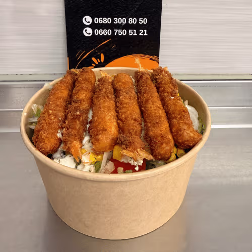 Schrimps Bowl mit pommes