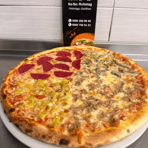 Pizza Quattro Stagioni (4 Jahreszeiten)