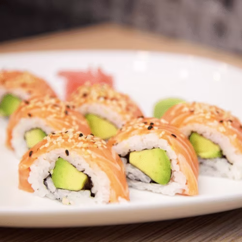 6 Stück Lachs Sesam