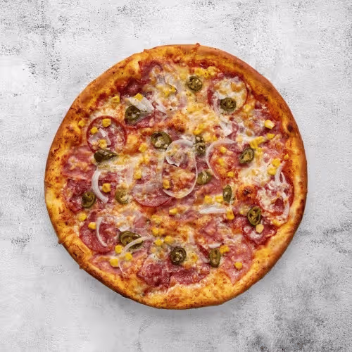 Hauspizza (scharf)