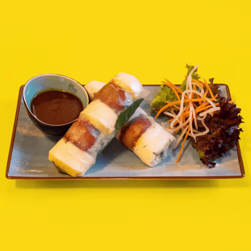 Gỏi Cuốn Đạm: Sommerrollen mit Sojastreifen und Tofu