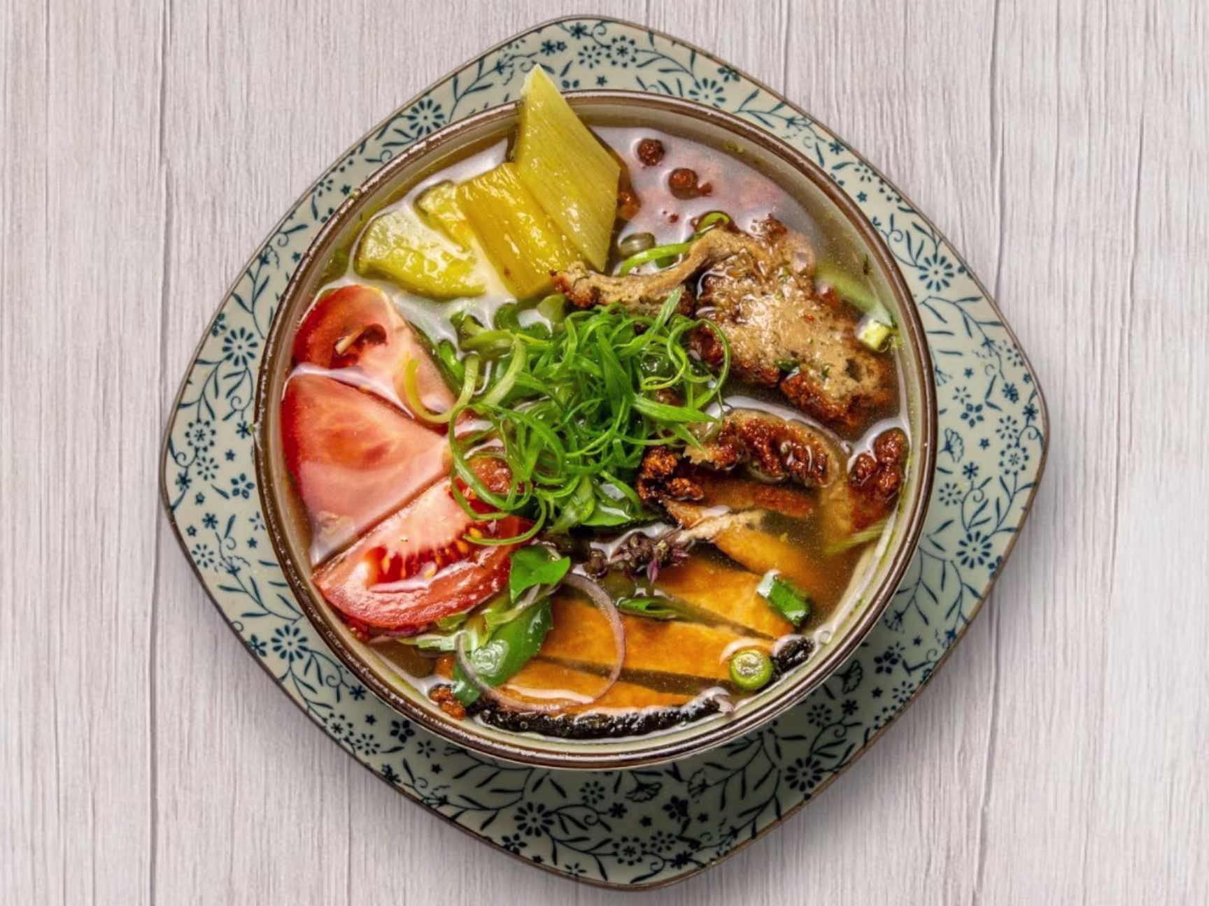 Bún Me: Süßsauer-Nudelsuppe mit Soja-Visch (klein)