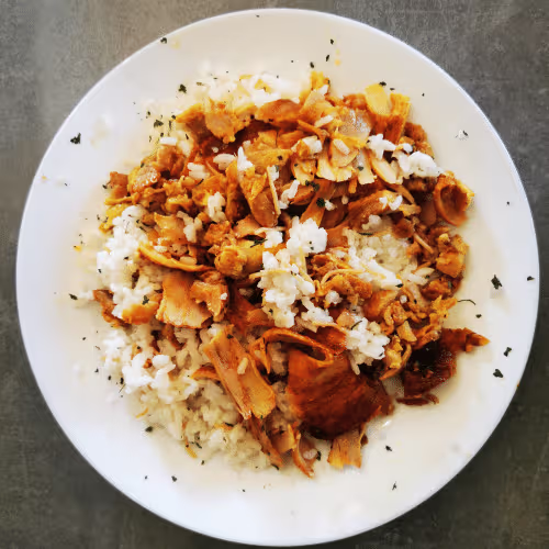 Reis mit Kebapfleisch