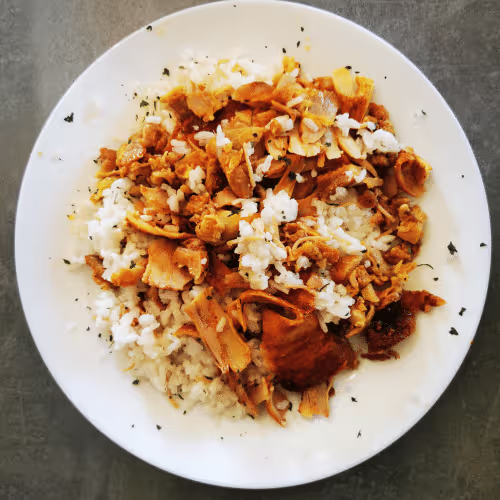 Reis mit Hühnerfleisch