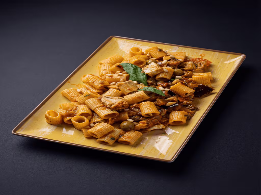 Mezze maniche alla Siciliana con Pescespada