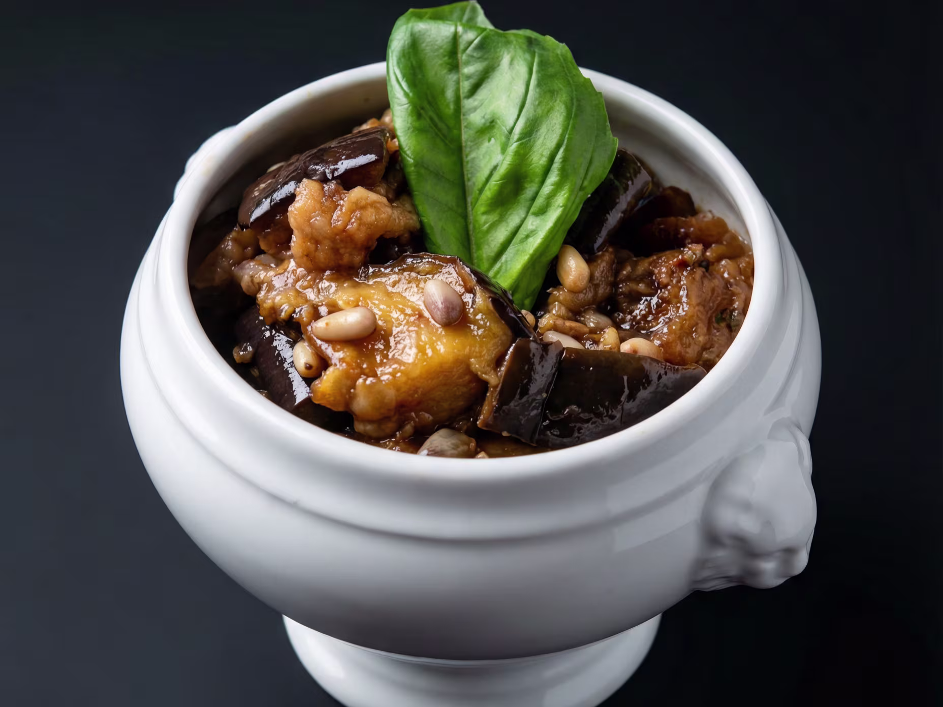 Caponata siciliana con pane