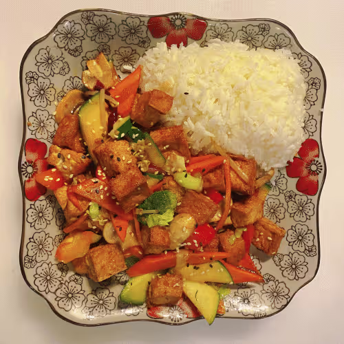 Wok Gemüse mit Tofu