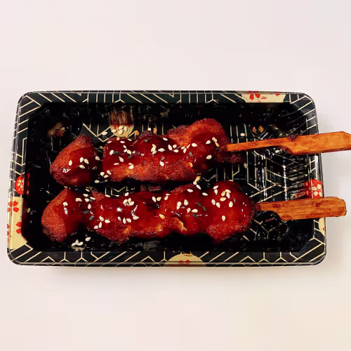 Hühnerspieße mit Teriyaki Sauce (2 Stück)