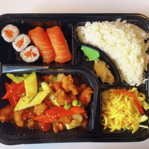 Süß sauer Chicken Bento