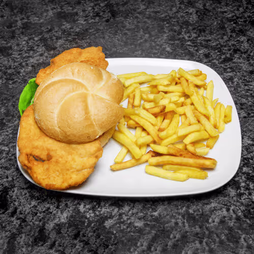 Hühnerschnitzel Semmel