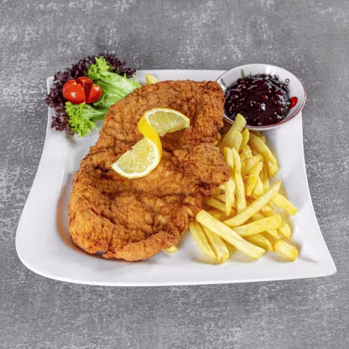 Gebackenes Schweineschnitzel