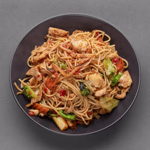 Spaghetti KiMau (scharf, vegan)