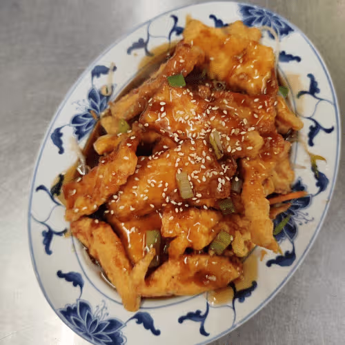 Lachs Teriyaki gegrillt
