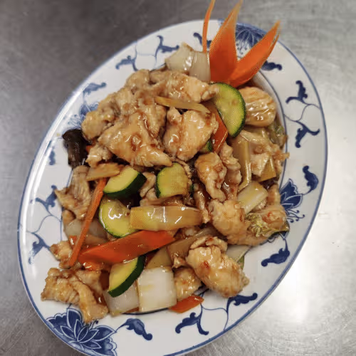 Hühnerfleisch nach Szechuan Art (scharf)