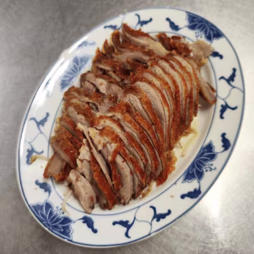 Knusprige Ente mit Knoblauchsauce