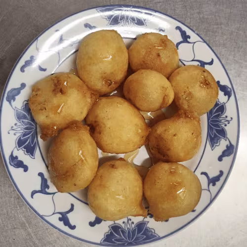 Gebackene Banane mit Honig