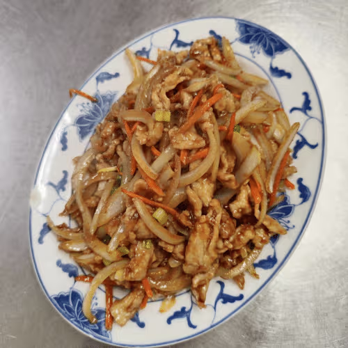 Schweinfleisch mit Zwiebeln
