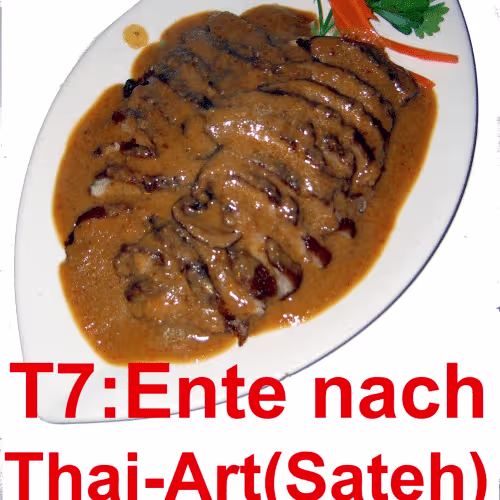 Ente nach Thai Art Satay (scharf)