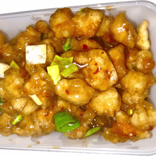 Hühnerfleisch nach Hunan Art (scharf)