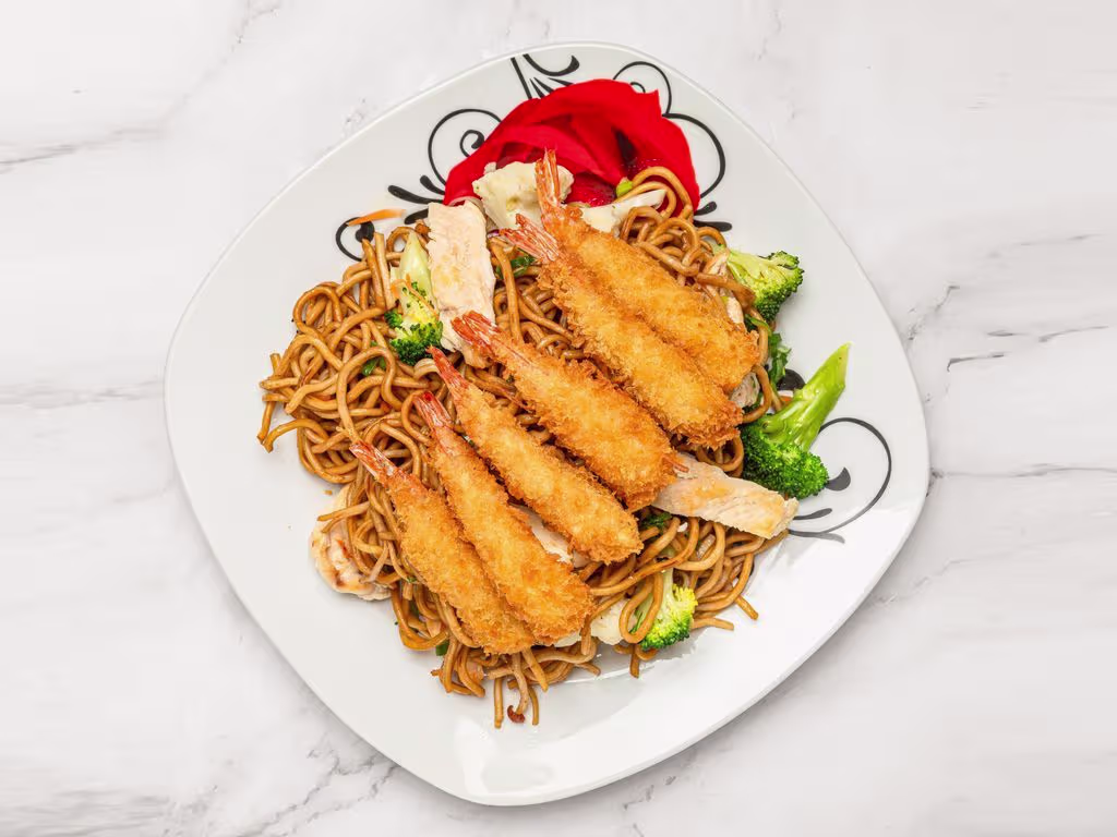 Gebratener Reis mit Shrimps