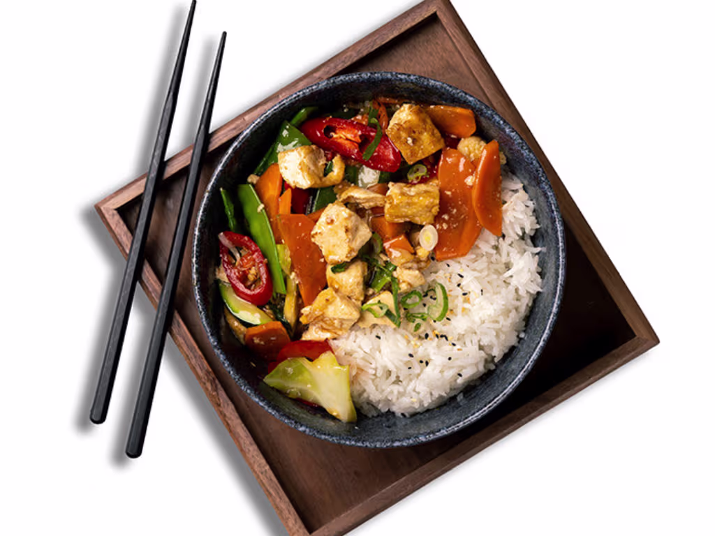 Reisschale Mapotofu & Gemüse (vegan)