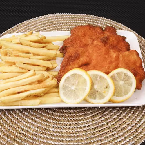 Cordon Bleu vom Huhn mit Sweet Pommes Frites
