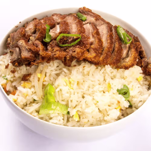 Gebratener Reis mit knuspriger Ente (groß)