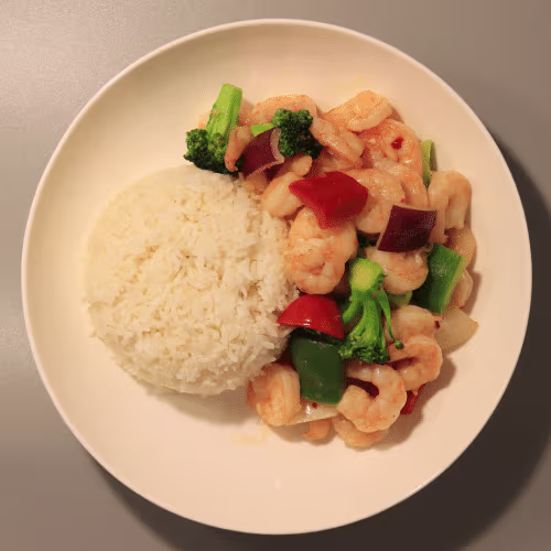 Shrimps mit Gemüse