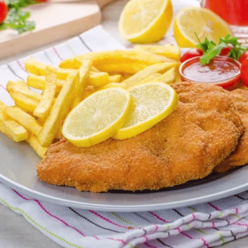 Schnitzel mit Pommes