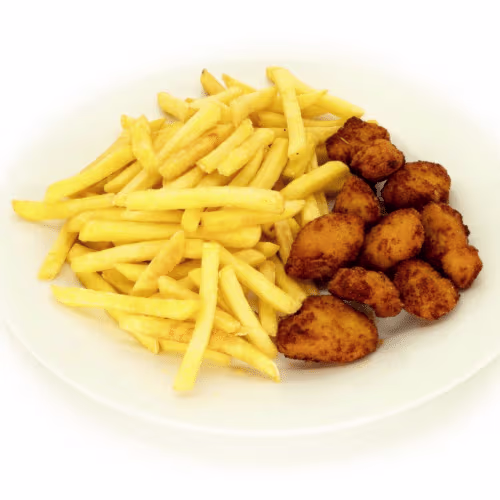 Chicken Nuggets mit Pommes