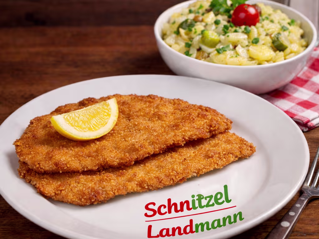 Riesen Schnitzel mit Gratis Kartoffel Salat