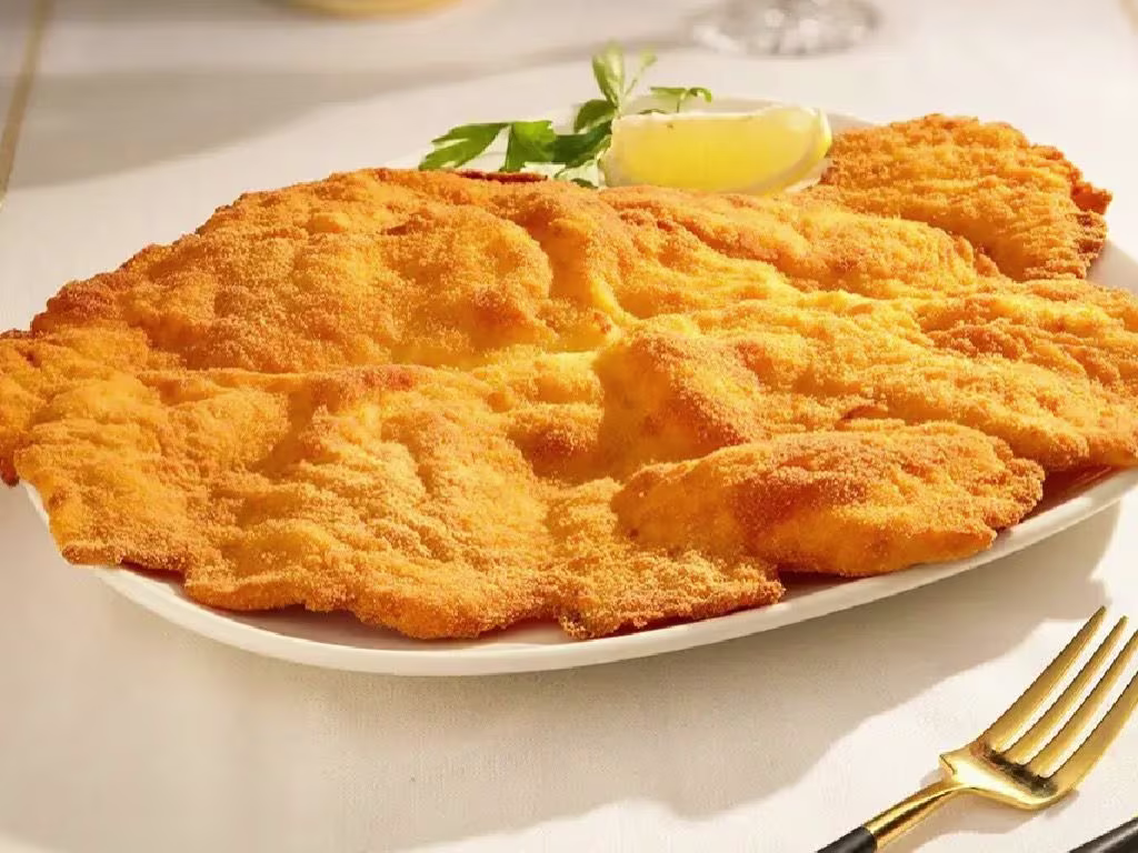 Riesen Kalb Schnitzel Menu