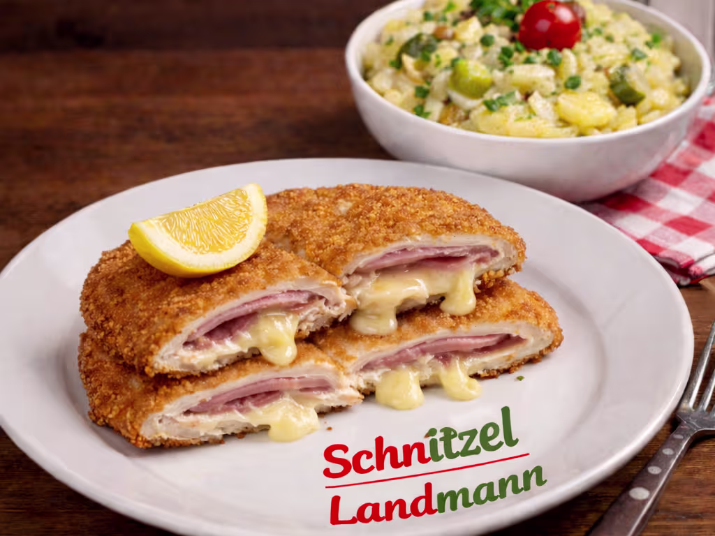 Riesen Cordon Bleu mit Gratis Kartoffel Salat